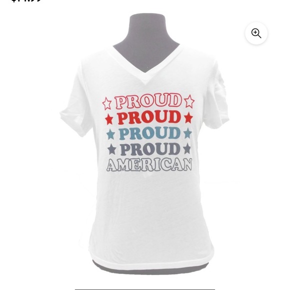 Jadelynn Brooke Proud American USA 4th of July tee tshirt sz L Things She Loves - Picture 3 of 10